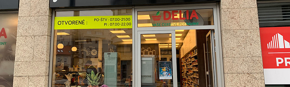 predajňa siete Delia