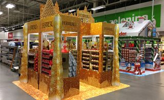 Ferrero display in a grocery shop